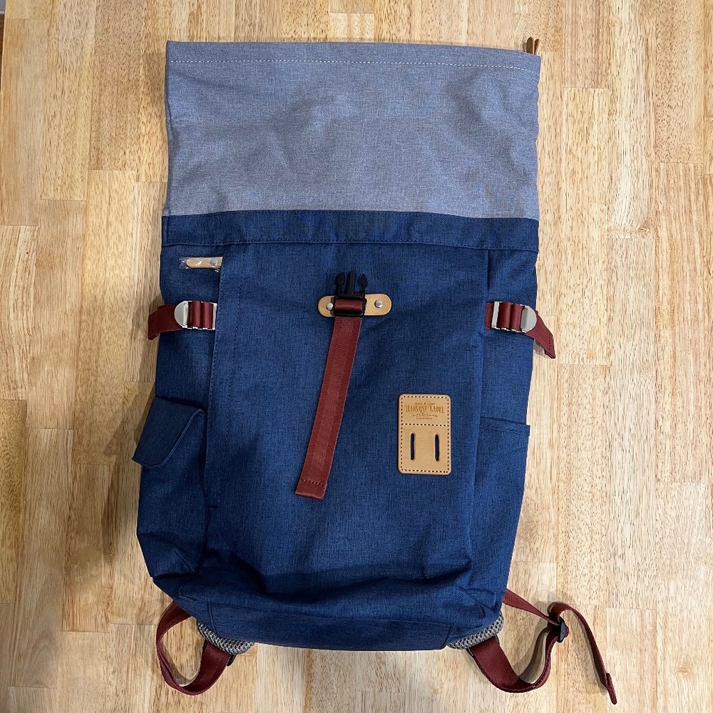 Harvest Label Roll-Top 2.0 Navy Cordura Style Backpack NWT - Picture 5 of 12
